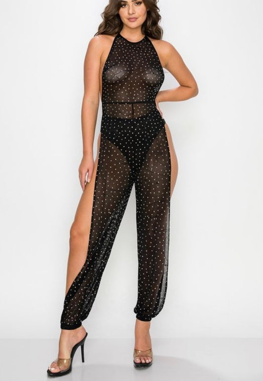Decked In Diamonds Jumpsuit Cover Up